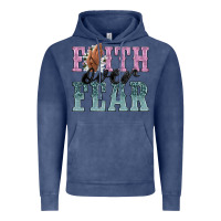 Vintage Denim faith over fear Vintage Hoodie - NancyCooperArtShop