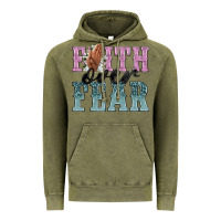 Vintage Olive faith over fear Vintage Hoodie - NancyCooperArtShop