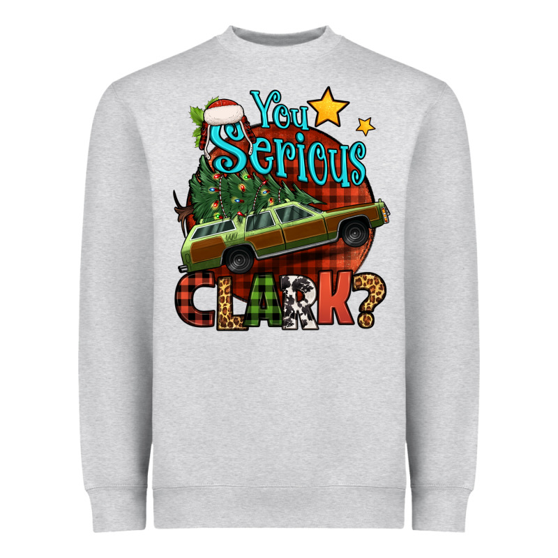You Serious Clark With Christmas Car Heavyweight Sweatshirt by Jasminsmagicworld | Teevron