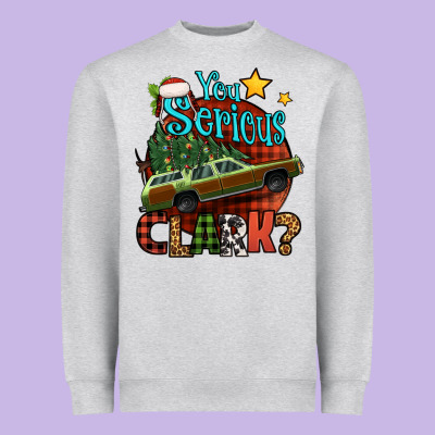 You Serious Clark With Christmas Car Heavyweight Sweatshirt Designed By Jasminsmagicworld