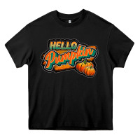 Black hello pumpkin black Heavy Core Tee - JahusDesignShop