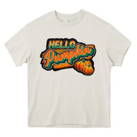 Cream hello pumpkin black Heavy Core Tee - JahusDesignShop