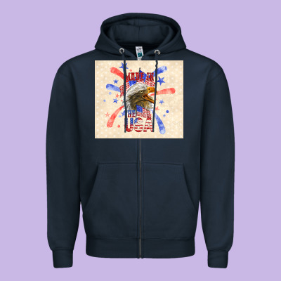 Made In The Usa Zipper Hoodie Designed By Tumblerdesignbyshophia