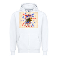 White made in the usa Zipper Hoodie - TumblerDesignByShophia