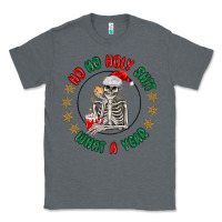 Charcoal Heather ho ho holly shit skeleton santa Classic Tee - MaliasSmallBusiness