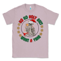 Lilac ho ho holly shit skeleton santa Classic Tee - MaliasSmallBusiness