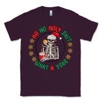 Plum ho ho holly shit skeleton santa Classic Tee - MaliasSmallBusiness