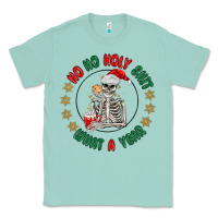 Seafoam ho ho holly shit skeleton santa Classic Tee - MaliasSmallBusiness