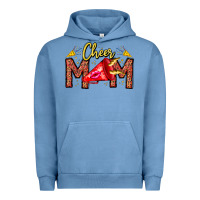 Pigment Pebble Blue cheer mom Urban Hoodie - CowhideDigitalArt