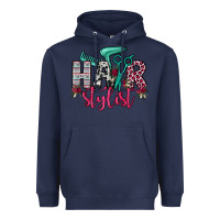 Navy hair stylist Heavyweight Hoodie - OliviaCreatesArt