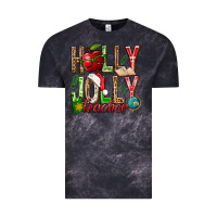 Cloud Black holly jolly teacher Vintage Tee - NancyCooperArtShop