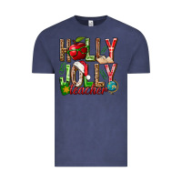 Vintage Denim holly jolly teacher Vintage Tee - NancyCooperArtShop
