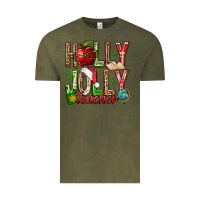Vintage Olive holly jolly teacher Vintage Tee - NancyCooperArtShop
