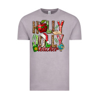 Vintage Zinc holly jolly teacher Vintage Tee - NancyCooperArtShop