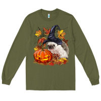 Army Green Halloween Hedgehog Long Sleeve Tee - LillyAllenDesigns