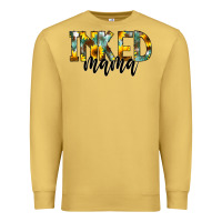 Antique Gold Inked Mama Premium Sweatshirt - CowCowDesign