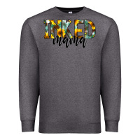 Charcoal Heather Inked Mama Premium Sweatshirt - CowCowDesign
