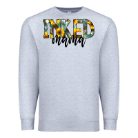 Heather Grey Inked Mama Premium Sweatshirt - CowCowDesign