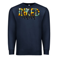 Navy Inked Mama Premium Sweatshirt - CowCowDesign