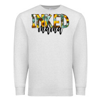 Oatmeal Heather Inked Mama Premium Sweatshirt - CowCowDesign