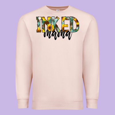 Inked Mama Premium Sweatshirt Designed By Cowcowdesign