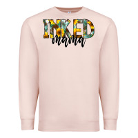 Pale Pink Inked Mama Premium Sweatshirt - CowCowDesign