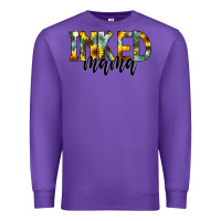 Purple Inked Mama Premium Sweatshirt - CowCowDesign
