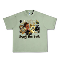 Oil Green 2024 happy new year black woman Urban Heavy Tee - MaliasSmallBusiness
