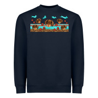 Navy dachshund wiener dog Heavyweight Sweatshirt - Jasminsmagicworld
