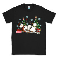 Black christmas snowmen with wine Classic Tee - MaliasSmallBusiness