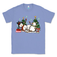 Colony Blue christmas snowmen with wine Classic Tee - MaliasSmallBusiness