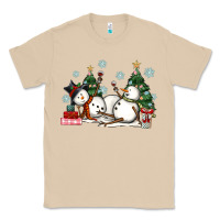 Mushroom christmas snowmen with wine Classic Tee - MaliasSmallBusiness