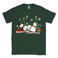 Sports Green christmas snowmen with wine Classic Tee - MaliasSmallBusiness