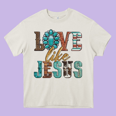Love Like Jesus Heavy Core Tee Designed By Artiststas