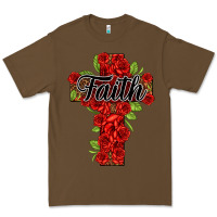 Cacao faith floral cross Premium Tee - NancyCooperArtShop