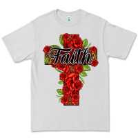 Dove Grey faith floral cross Premium Tee - NancyCooperArtShop