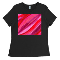 Black valentines day glitter and watercolor Ladies Tee - AdoDesignShop