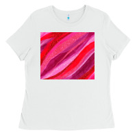 White valentines day glitter and watercolor Ladies Tee - AdoDesignShop