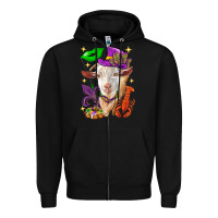 Black Mardi Gras Goat Zipper Hoodie - HowdyJamesFarm