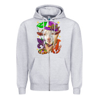 Heather Grey Mardi Gras Goat Zipper Hoodie - HowdyJamesFarm