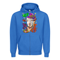True Royal Mardi Gras Goat Zipper Hoodie - HowdyJamesFarm
