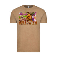 Vintage Coffee just a girl who loves halloween Vintage Tee - NancyCooperArtShop