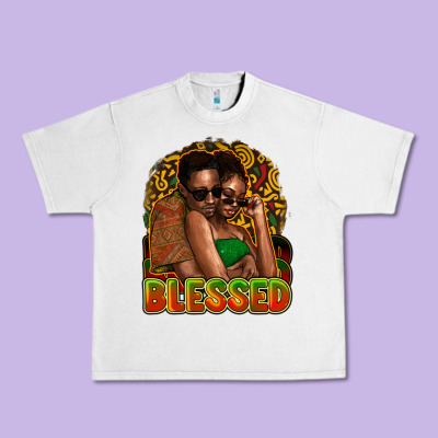 Black Couple Blessed Urban Heavy Tee Designed By Nancycooperartshop
