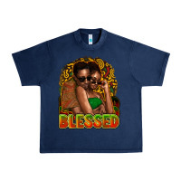 Navy black couple blessed Urban Heavy Tee - NancyCooperArtShop