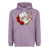 Lavender cupid cat Heavyweight Hoodie - OliviaCreatesArt