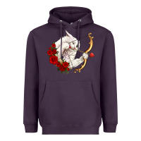 Plum cupid cat Heavyweight Hoodie - OliviaCreatesArt