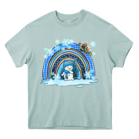 Arona winter   rainbow and snowman Heavy Core Tee - AdoDesignShop