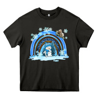 Asphalt winter   rainbow and snowman Heavy Core Tee - AdoDesignShop