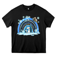 Black winter   rainbow and snowman Heavy Core Tee - AdoDesignShop