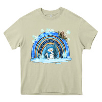 Mossy winter   rainbow and snowman Heavy Core Tee - AdoDesignShop
